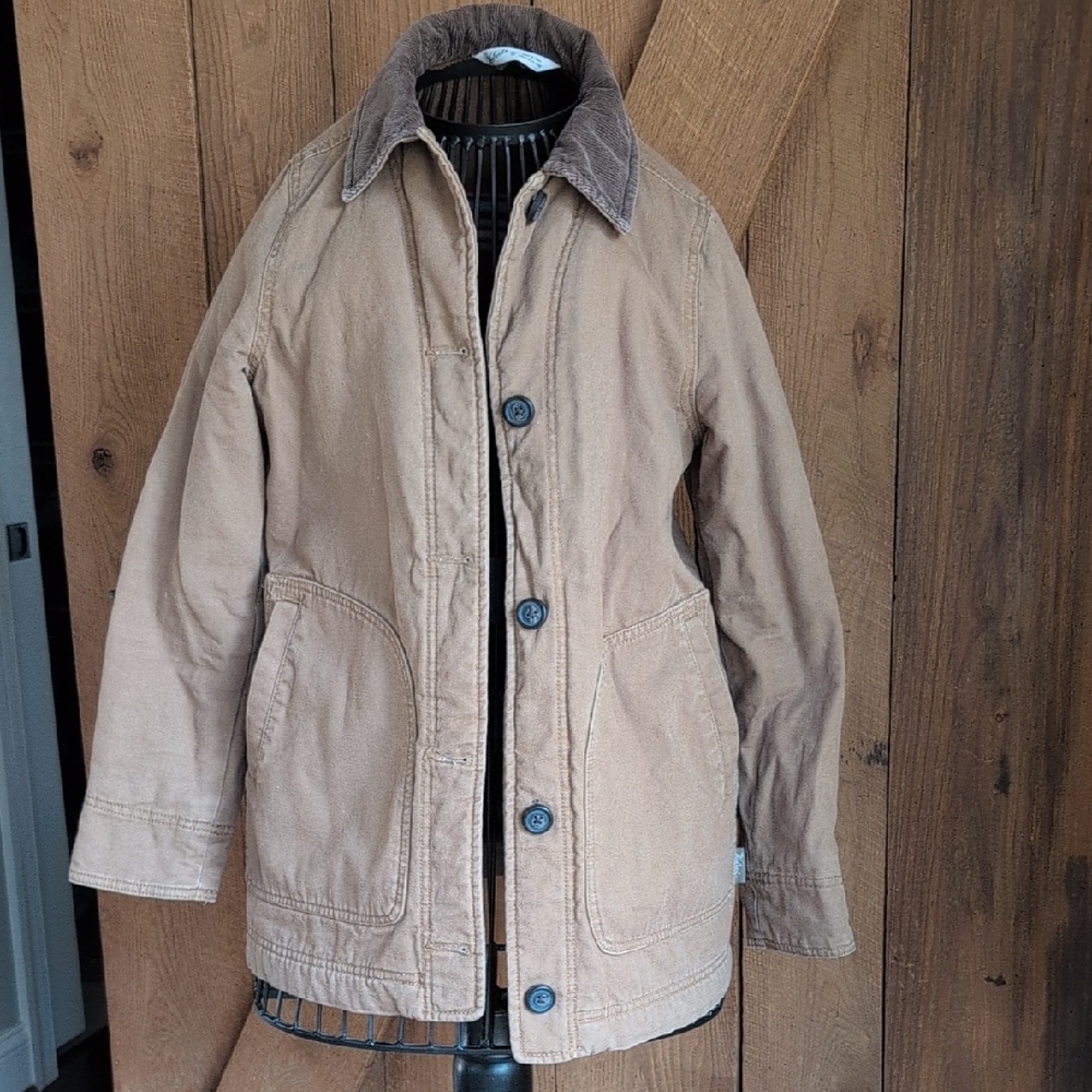 Woolrich Brown Jacket with Red Stripe